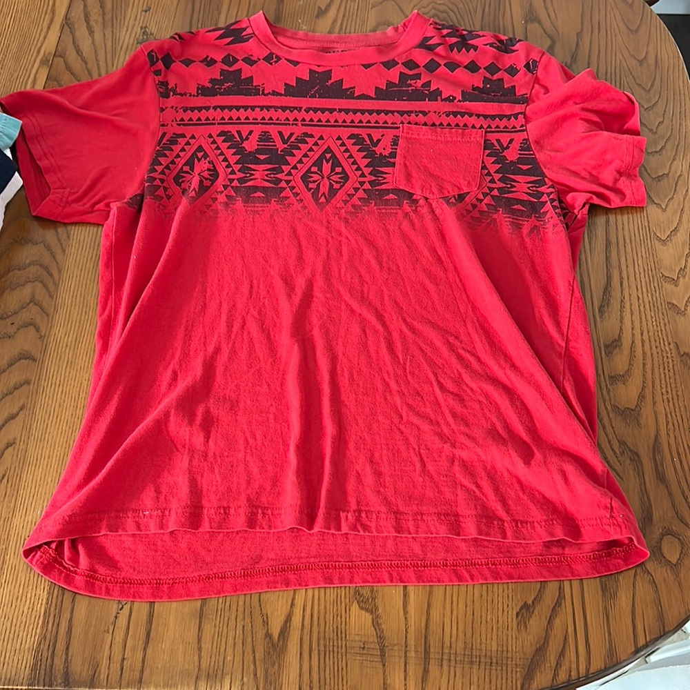 Red shirt with pocket